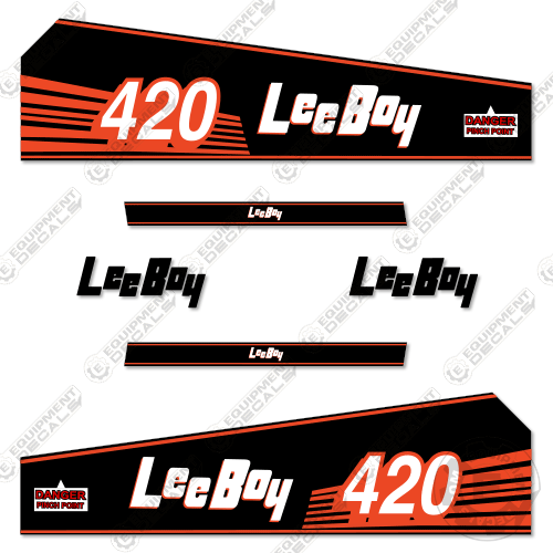 Fits LeeBoy 420 Decal Kit Roller (Black Version) decal kit