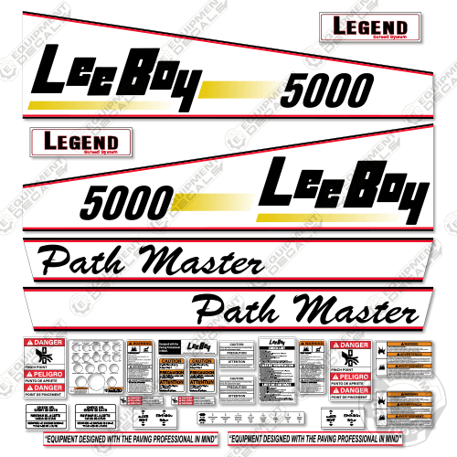 Fits LeeBoy 5000 Path Master Decal Kit Paver 5000, decal kit