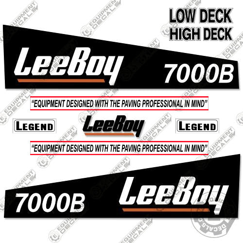 Fits LeeBoy 7000B Decal Kit Asphalt Paver (Black) 7000b, decal kit