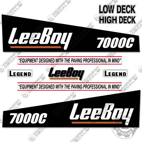 Fits LeeBoy 7000C Decal Kit Asphalt Paver (Black) 7000c, decal kit