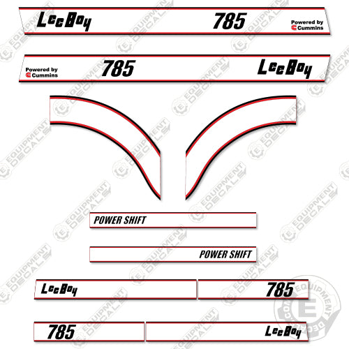 Fits LeeBoy 785 Decal Kit Motor Grader - Scraper 785, boy, decal kit, lee, leeboy