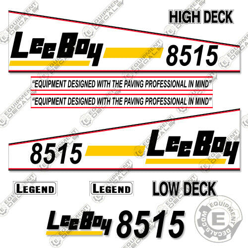 Fits LeeBoy 8515 Asphalt Paver Decal Kit decal kit