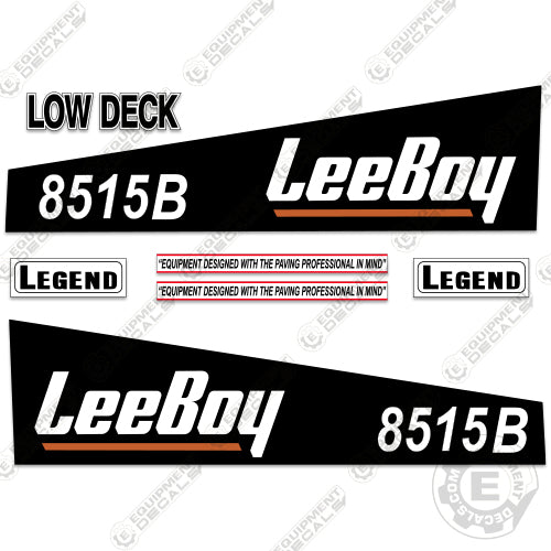 Fits LeeBoy 8515B Asphalt Paver Decals (Black Version) 8515, 8515-b, 8515b, decal kit