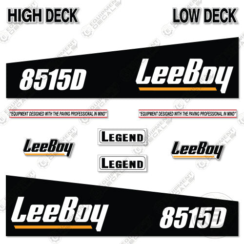 Fits LeeBoy 8515D Decal Kit Asphalt Paver 8515, 8515d, asphalt paver decals, decal kit, equipment decals, leeboy