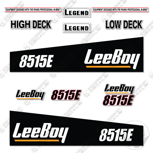 Fits LeeBoy 8515E Decal Kit Asphalt Paver 8515, 8515e, asphalt paver decals, decal kit, equipment decals, leeboy