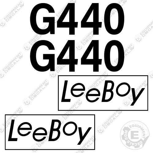 Fits LeeBoy G440 Decal Kit Motor Grader 440, decal, decal kit, g440, leeboy