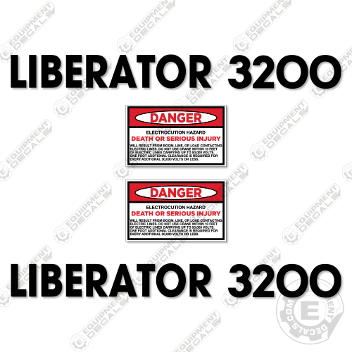 Fits Liberator 3200 Decal Kit Crane Truck 