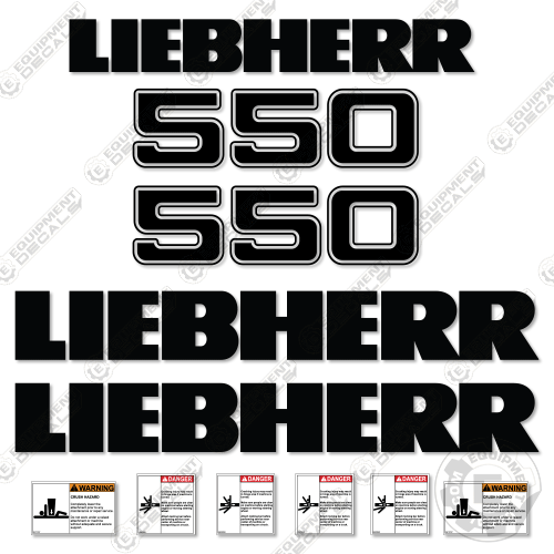 Fits Liebherr 550 Decal Kit Wheel Loader decal kit