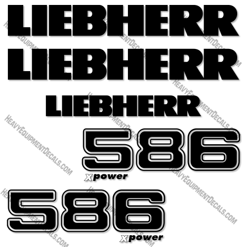 Fits Liebherr 586 Decal Kit Wheel Loader decal kit