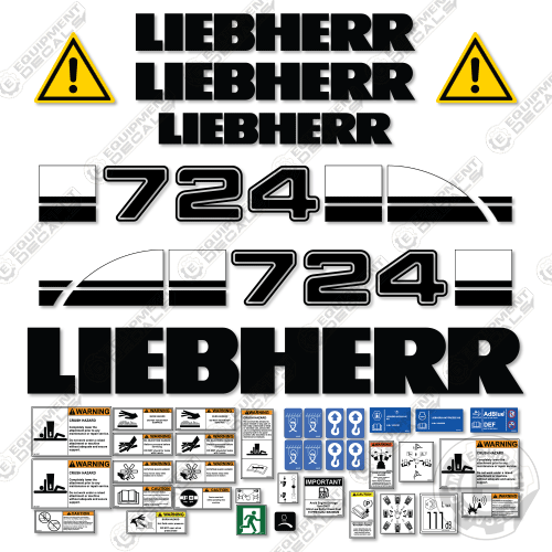 Fits Liebherr 724 Decal kit Dozer 724, decal kit