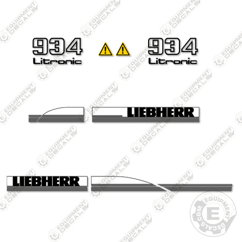 Fits Liebherr 934 Decal Kit Excavator 934, decal kit