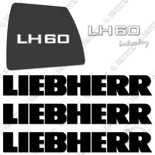 Fits Liebherr LH60 Decal Kit Material Handler 60, 60m, decal kit, lh-60, lh60, lh60m