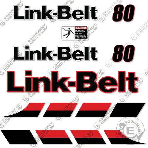 Fits Link-Belt 80 Decal Kit Excavator belt, decal kit, link, link-belt, linkbelt, linkbeltlink belt