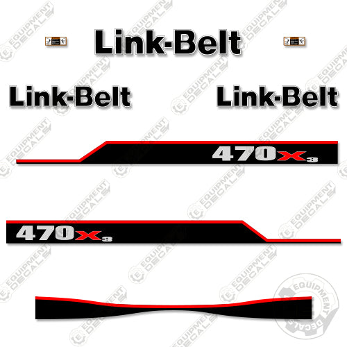 Fits Link-Belt 470X3 Decal Kit Excavator 225, 470, 470x, 470x3, belt, decal kit, link, link-belt, linkbelt, linkbeltlink belt