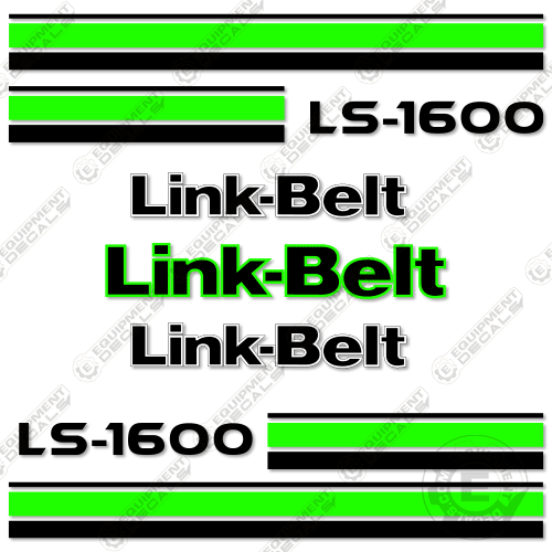 Fits Link-Belt LS-1600 Decal Kit Excavator (Lime Green) 1600, belt, decal kit, link, link-belt, linkbelt, linkbeltlink belt