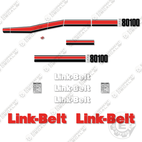 Fits Link-Belt RTC 80100 Decal Kit Crane 80100, belt, decal kit, link, link-belt, linkbelt, linkbeltlink belt