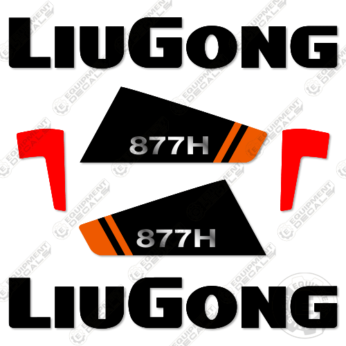 Fits Liugong 877H Decal Kit Wheel Loader 877, 877h, decal kit