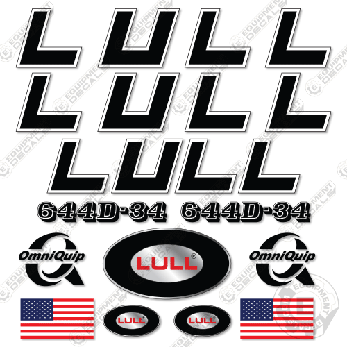 Fits LULL 644D-34 Decal Kit Telehandler Forklift 644, 644d, 644d-34, decal kit