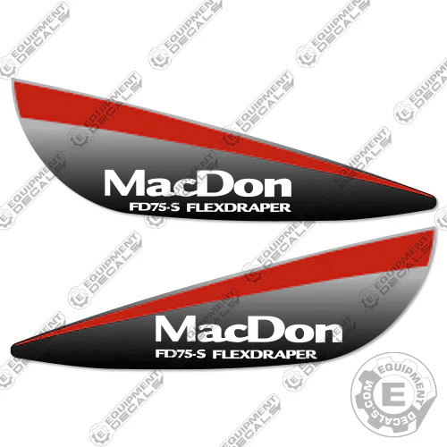 Fits Macdon FD75-S Decal Kit Draper Head (RED) 75, decal kit, fd75, fd75-s, fd75s