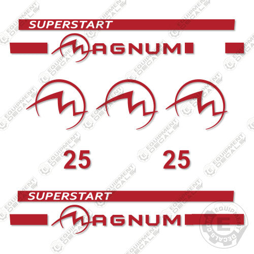 Fits Magnum 25 Superstart Decal Kit Generator 25 superstart, decal kit, magnum 25