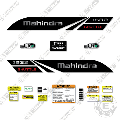 Fits Mahindra 1533 Decal Kit Tractor decal kit