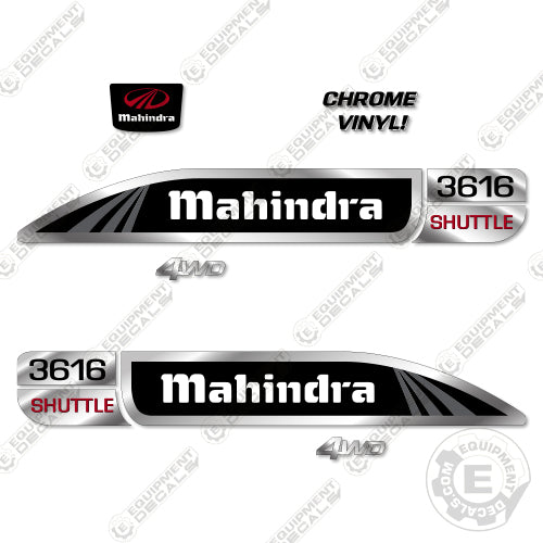 Fits Mahindra 3616 Decal Kit Tractor (Chrome/Black) 3616, decal kit