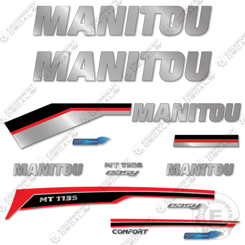 Fits Manitou MT1135 Decal Kit Telescopic Forklift 1135, mt1135, decal kit, telescopic