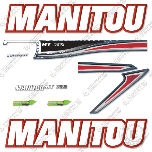 Fits Manitou MT732 Decal Kit Telescopic Forklift 732, decal kit, ls turbo, mt 732, telescopic, turbo