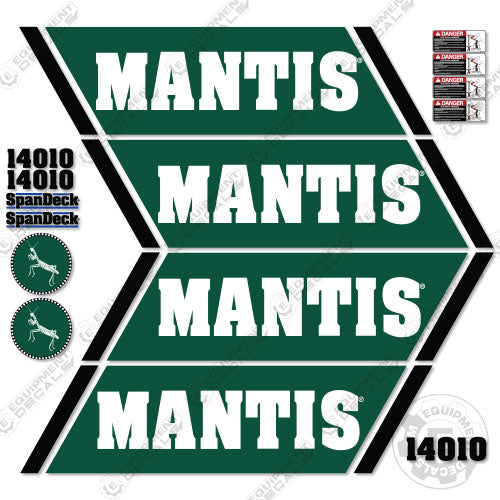 Fits Mantis 14010 Decal Kit Crane Truck decal kit