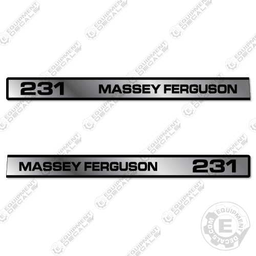 Fits Massey Ferguson 231 Tractor Decal Kit - Silver Metallic! decal kit