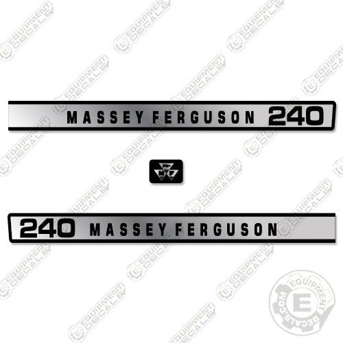 Fits Massey Ferguson 240 Tractor Hood Decal Kit decal kit