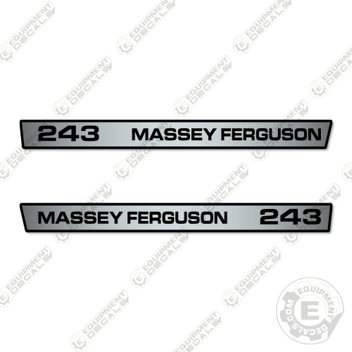 Fits Massey Ferguson 243 Decal Kit Tractor (Silver/Black) decal kit