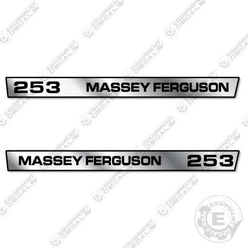 Fits Massey Ferguson 253 Decal Kit Tractor (Silver/Black) decal kit