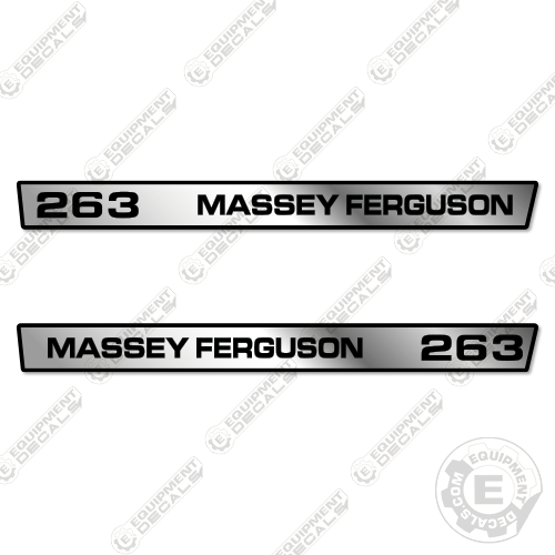 Fits Massey Ferguson 263 Decal Kit Tractor (Silver/Black) decal kit