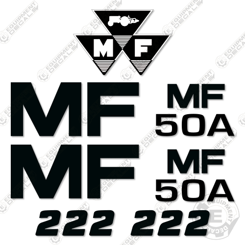 Fits Massey Ferguson 50A Decal Kit Tractor 222, 50, 50a, decal kit