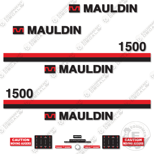 Fits Mauldin 1500 Decal Kit Paver 1500, decal kit, warning