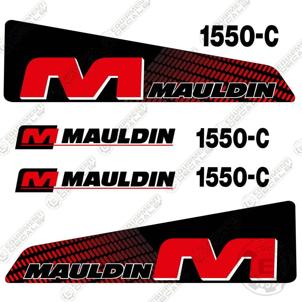 Fits Mauldin 1550C Decal Kit Asphalt Paver 1550, 1550-c, 1550c, decal kit