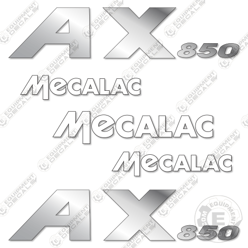 Fits Mecalac AX850 Decal Kit Wheel Loader 850, ax, ax850, decal kit, ft