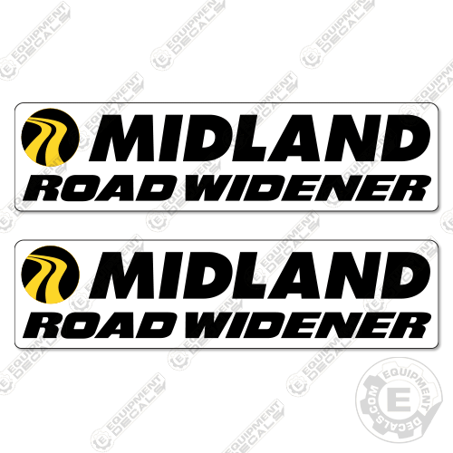 Fits Midland Road Widener Logo Decals (Set of 2) decal kit