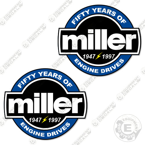 Fits Miller 50 Year Decal Kit Generator Welder decal kit