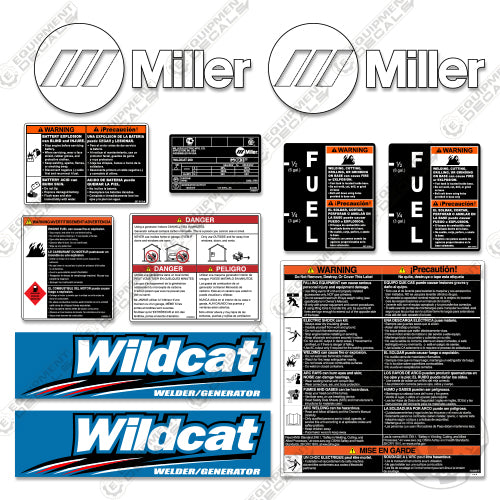 Fits Miller Wildcat 200 Decal Kit Generator Welder 200, decal kit