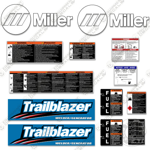 Fits Miller Trailblazer Decal Kit Generator Welder blazer, decal kit, trail