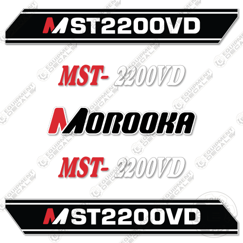 Fits Morooka MST-2200VD (Style 2) Decal Kit Rubber Track Dump Truck Carrier decal kit, morooka