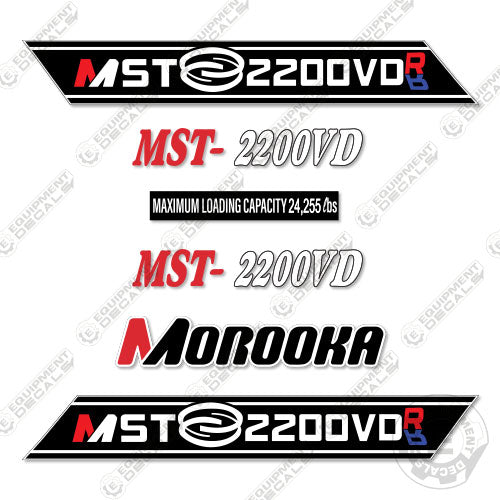 Fits Morooka MST-2200VD RR Decal Kit Rubber Track Dump Truck Carrier decal kit, morooka