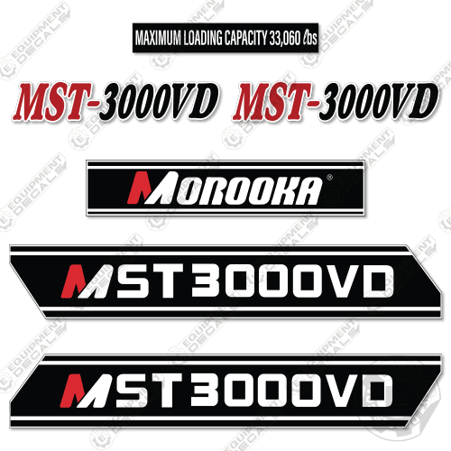 Fits Morooka MST-3000VD Decal Kit Rubber Track Dump Truck Carrier 3000, decal kit, morooka, mst, mst3000vd, vd