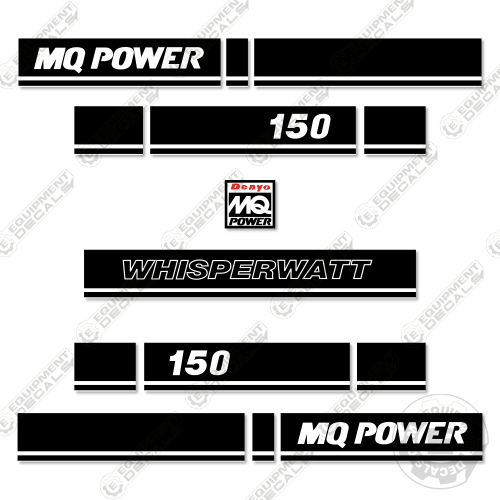 Fits Multiquip MQ Power Whisperwatt 150 Decal Kit Generator decal kit