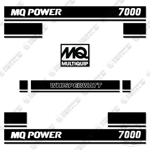 Fits Multiquip Whisperwatt 7000 Decal Kit Generator decal kit, mq power, multi