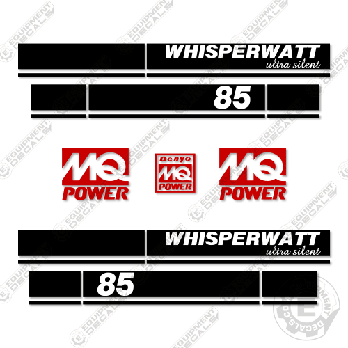 Fits Multiquip Whisperwatt 85 Decal Kit Generator decal kit, mq power, multi