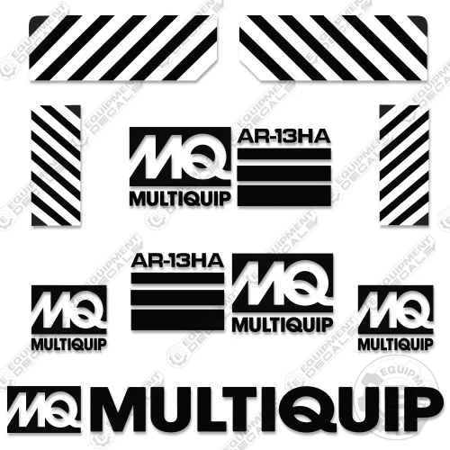 Fits Multiquip AR-13HA Decal Kit Roller 13, 13ha, ar13ha, decal kit, ha