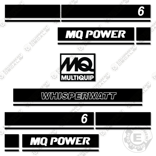 Fits Multiquip Whisperwatt 6 Decal Kit Generator DCA6SPX4F, decal kit, mq power, multi